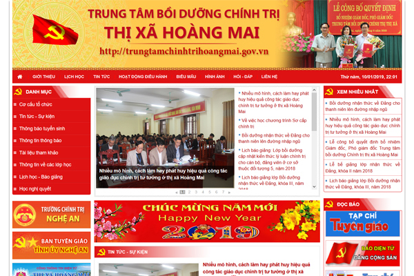 Ra mắt Trang thông tin điện tử của Trung tâm BDCT thị xã Hoàng Mai