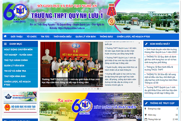 Website trường THPT Quỳnh Lưu 1